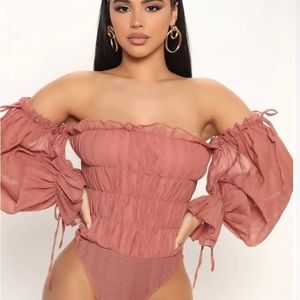 Fashion Nova - Cute Rushed Bodysuit